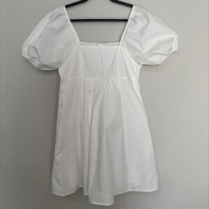 Draper James Dress Women’s 100% Cotton White Puff Sleeve Dress Size S